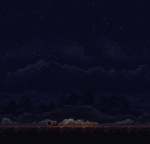 Night Sky Mountains