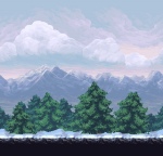 Winter Sky Mountains