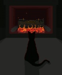 Fireplace Cat